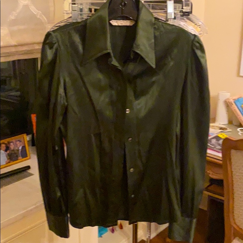 Dark green Barbara Bui silk button down